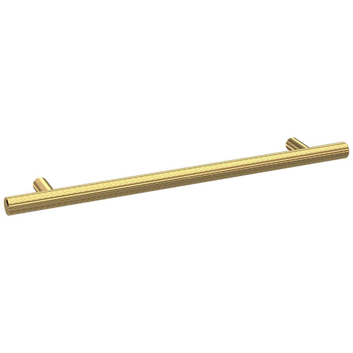Knurled Bar Handle 192mm - Brushed Brass