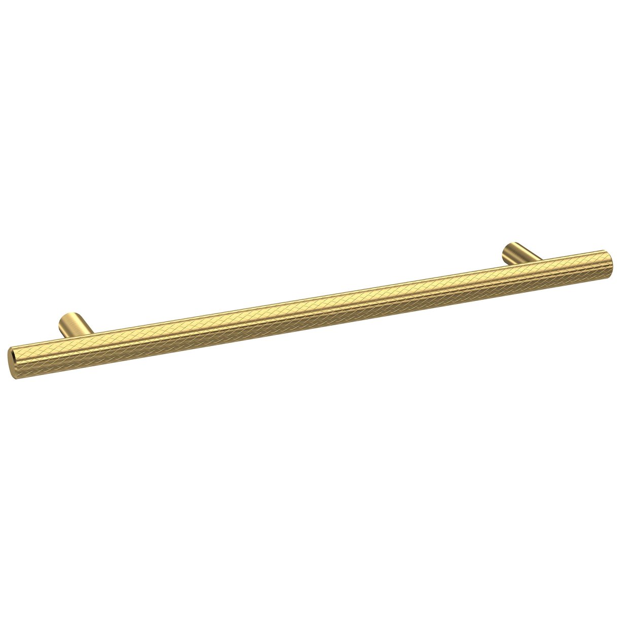 Knurled Bar Handle 192mm - Brushed Brass