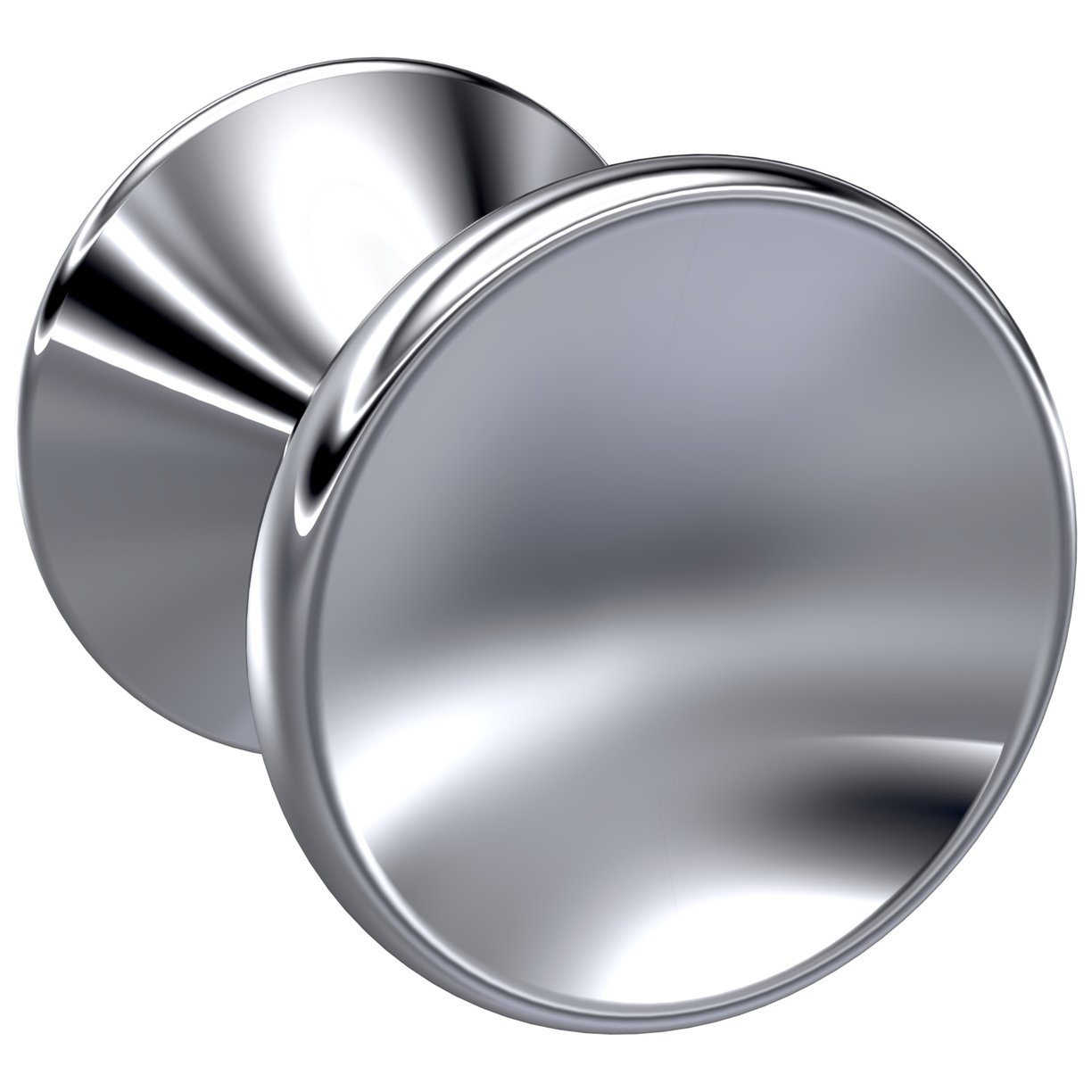 Indented Round Knob - Chrome