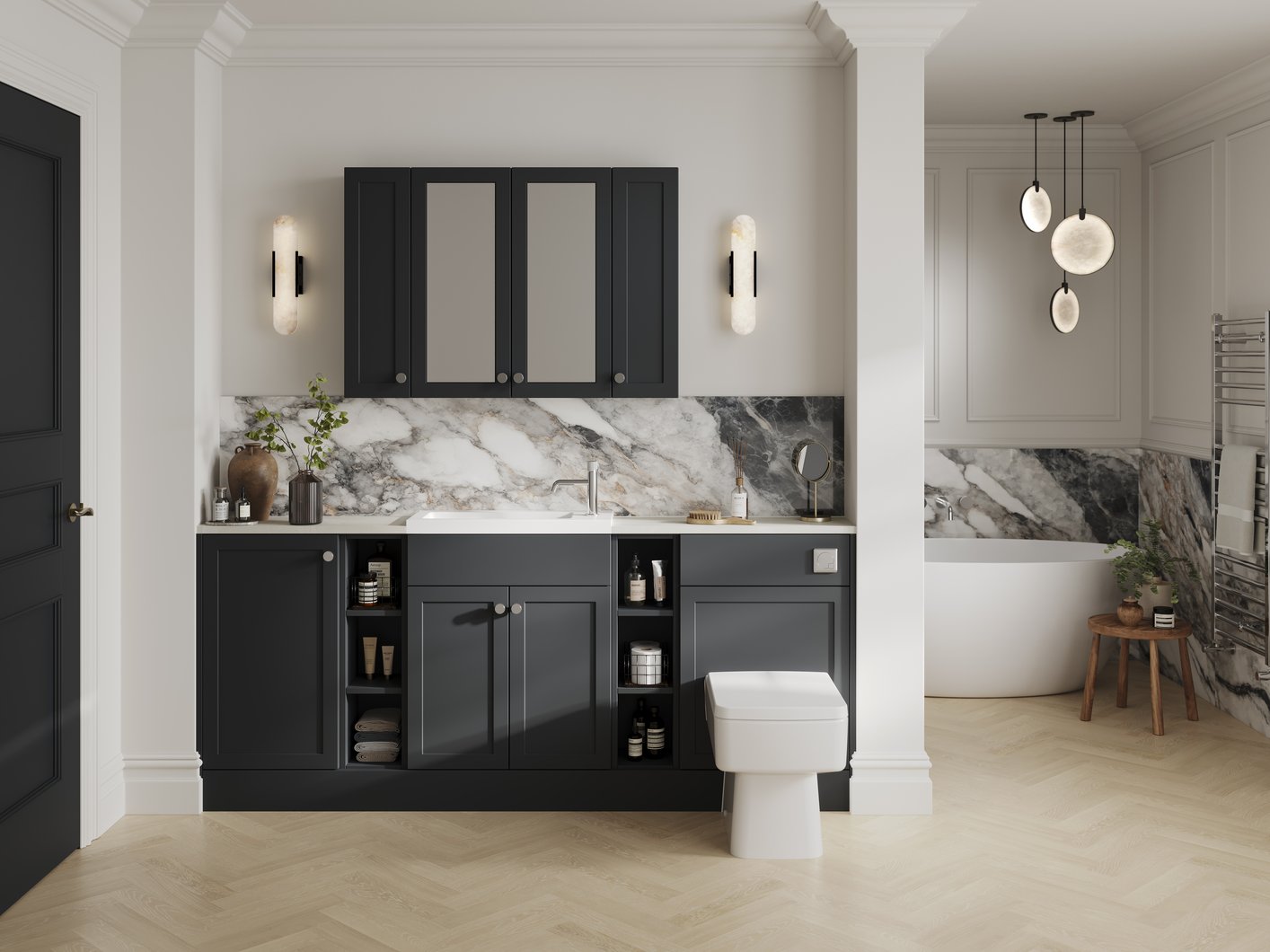 Indented Round Knob - Chrome