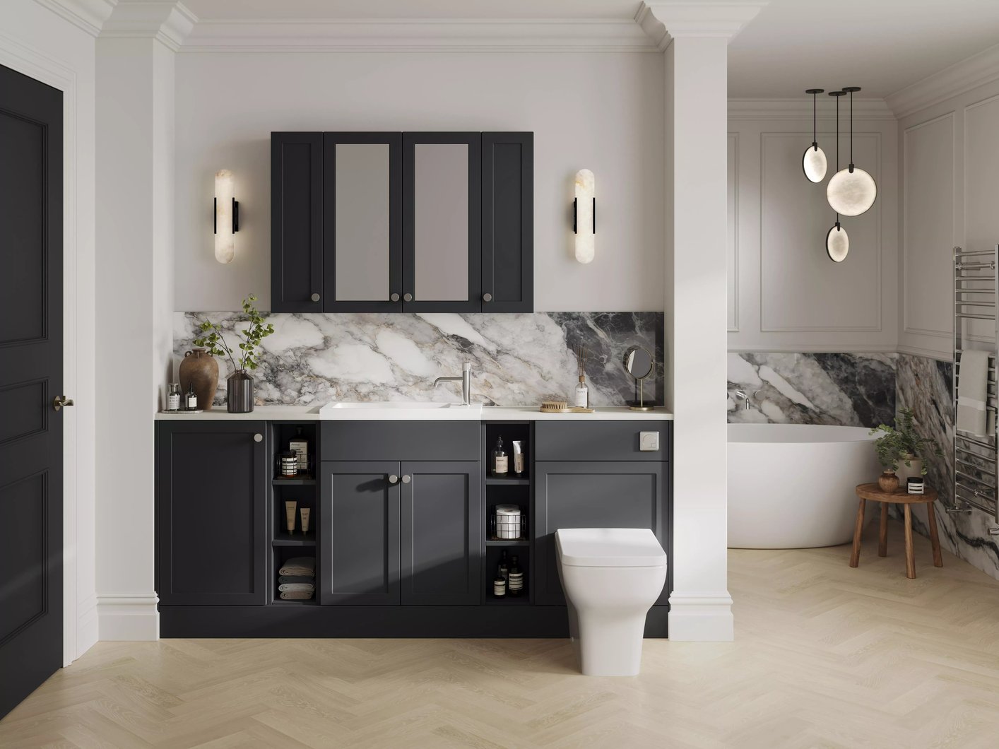 Indented Round Knob - Chrome