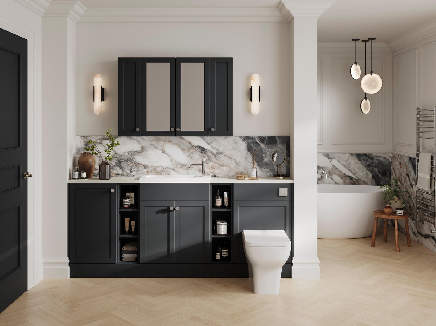 Indented Round Knob - Chrome