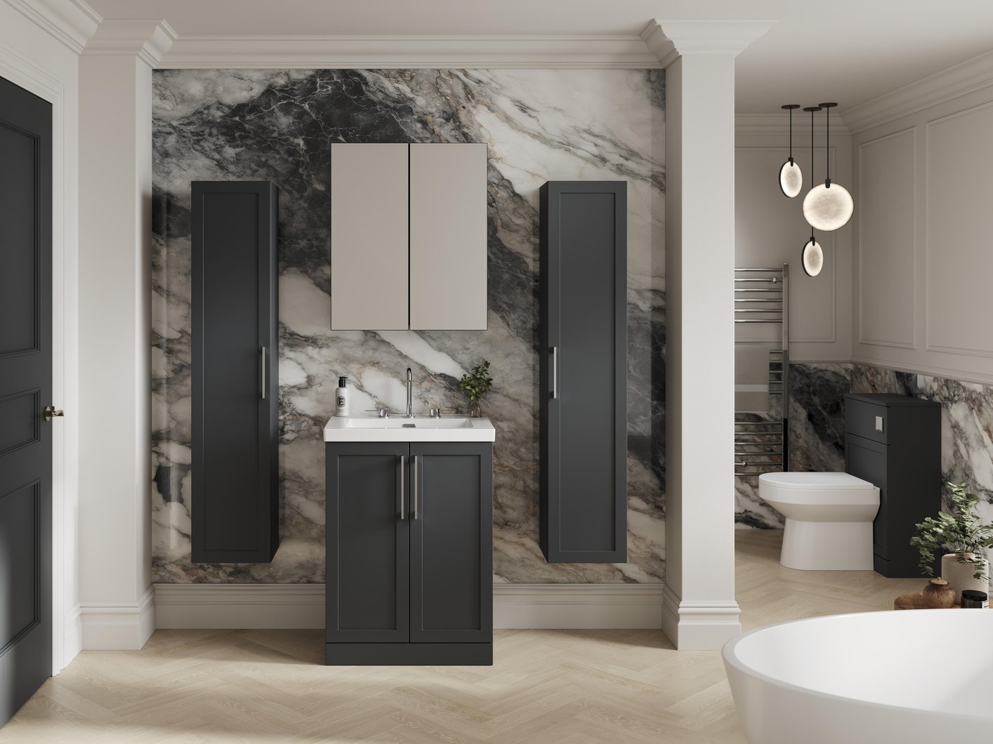 150mm Slim Line D Handle - Chrome