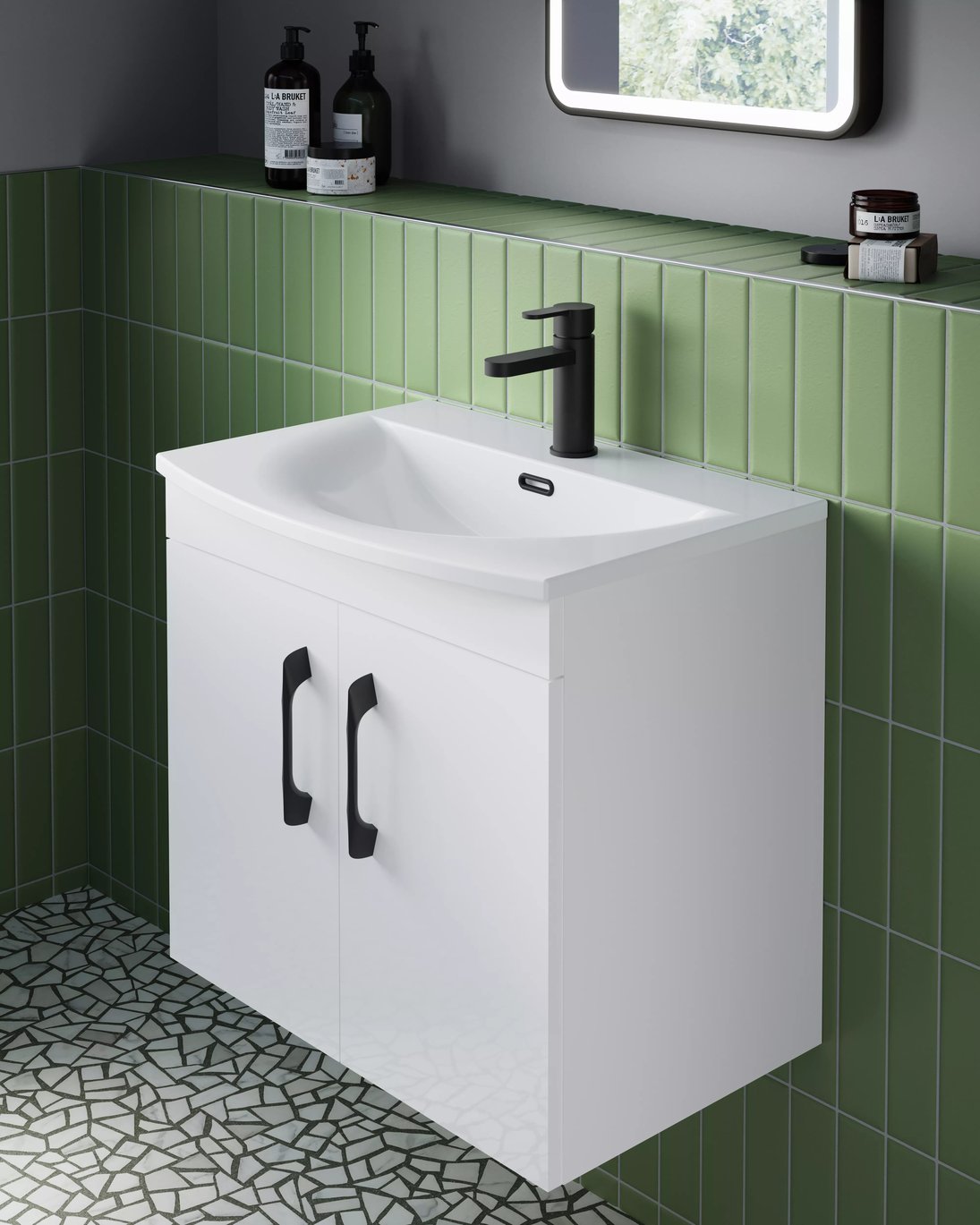 D Shaped Handle 224mm - Matt Black