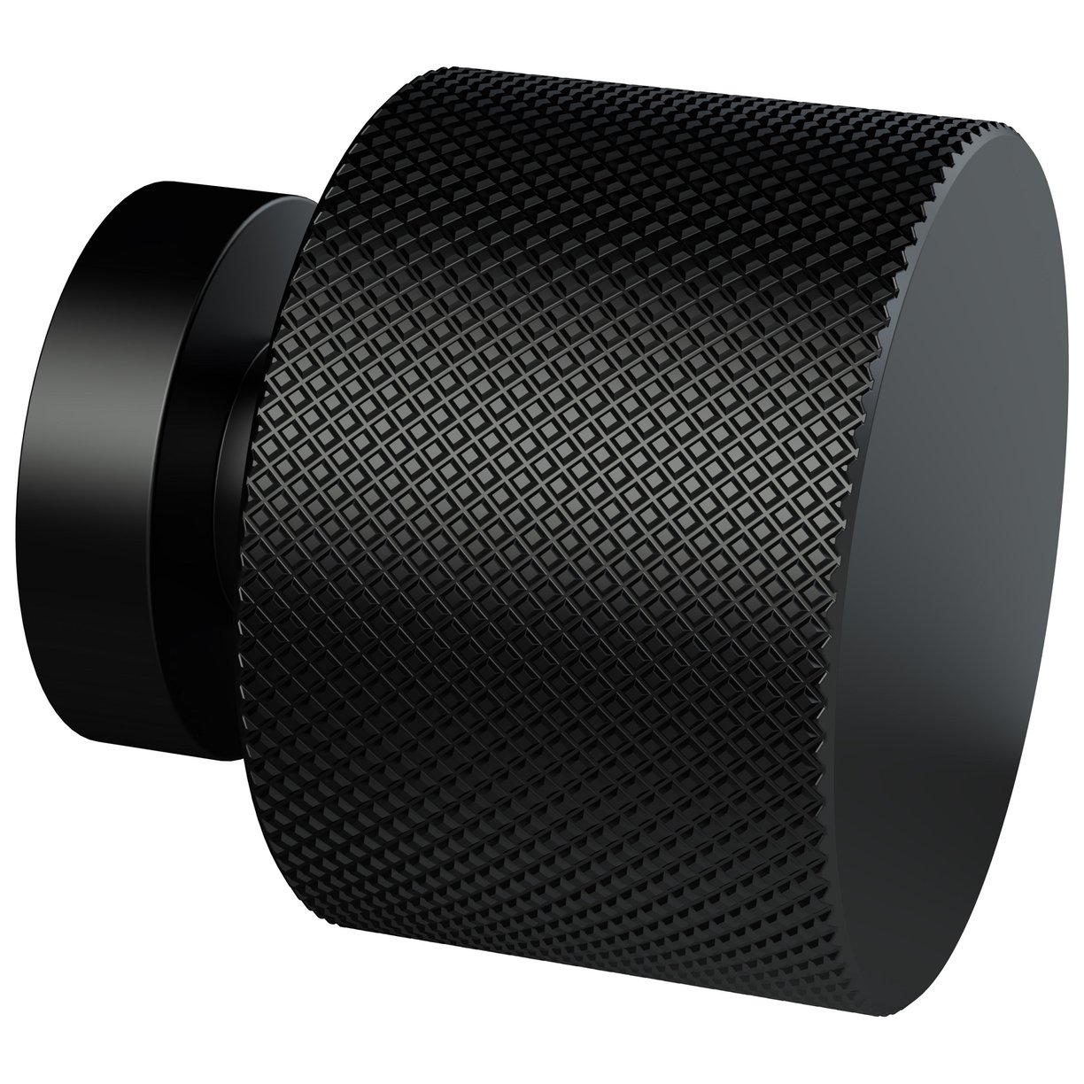 Knurled Knob Handle - Matt Black