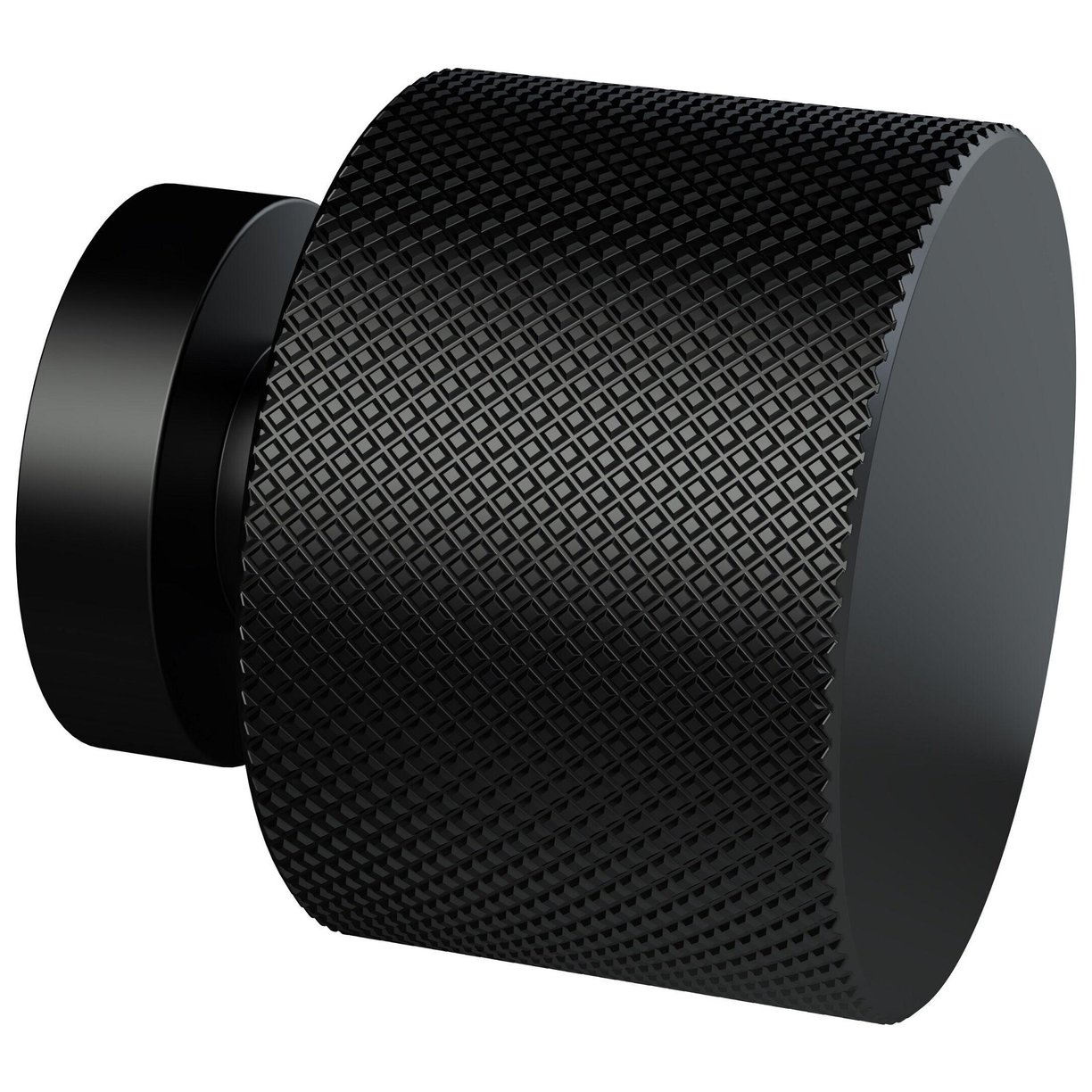Knurled Knob Handle - Matt Black