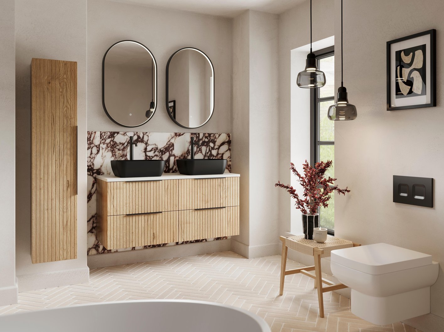 500mm Handle - Matt Black