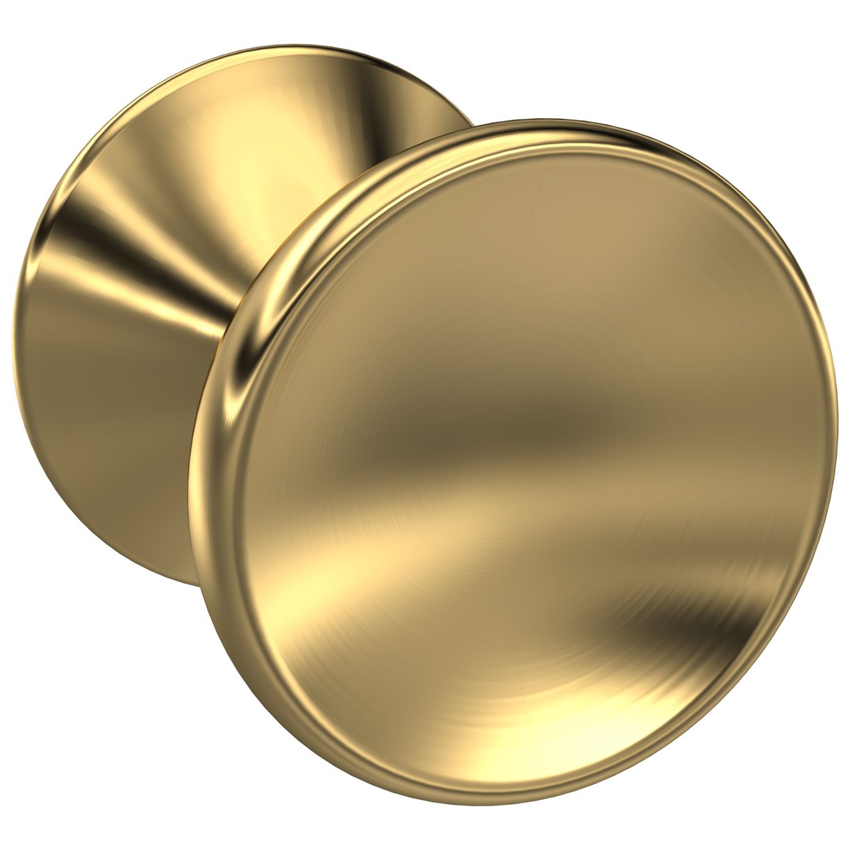 Indented Round Knob - Brushed Brass