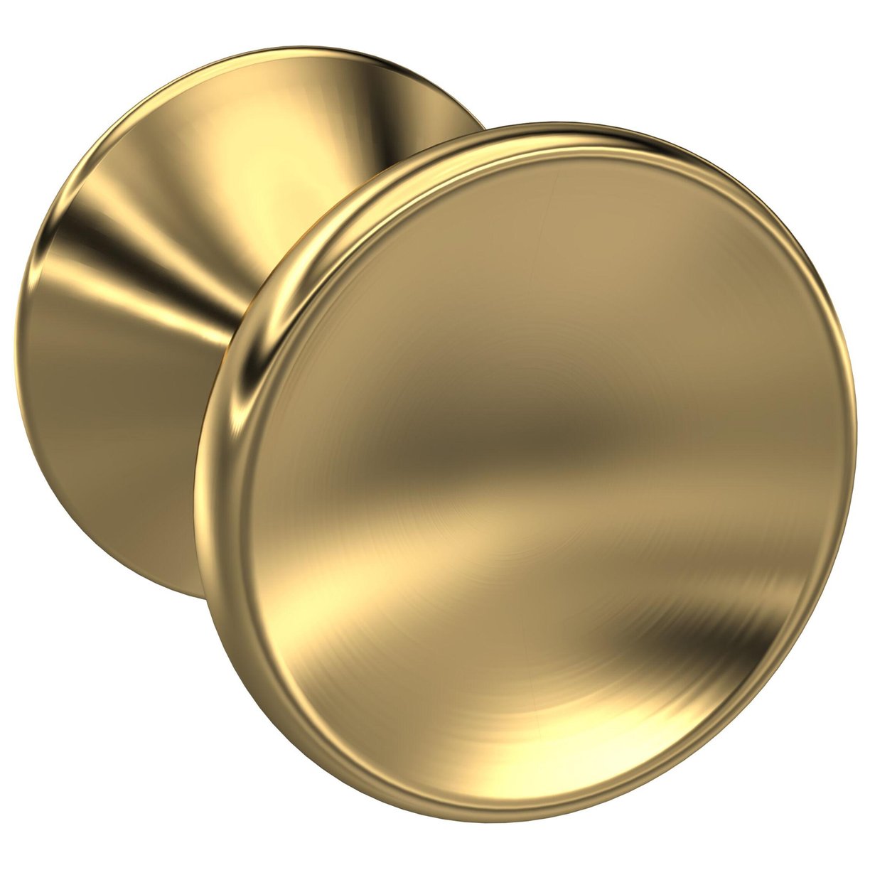 Indented Round Knob - Brushed Brass