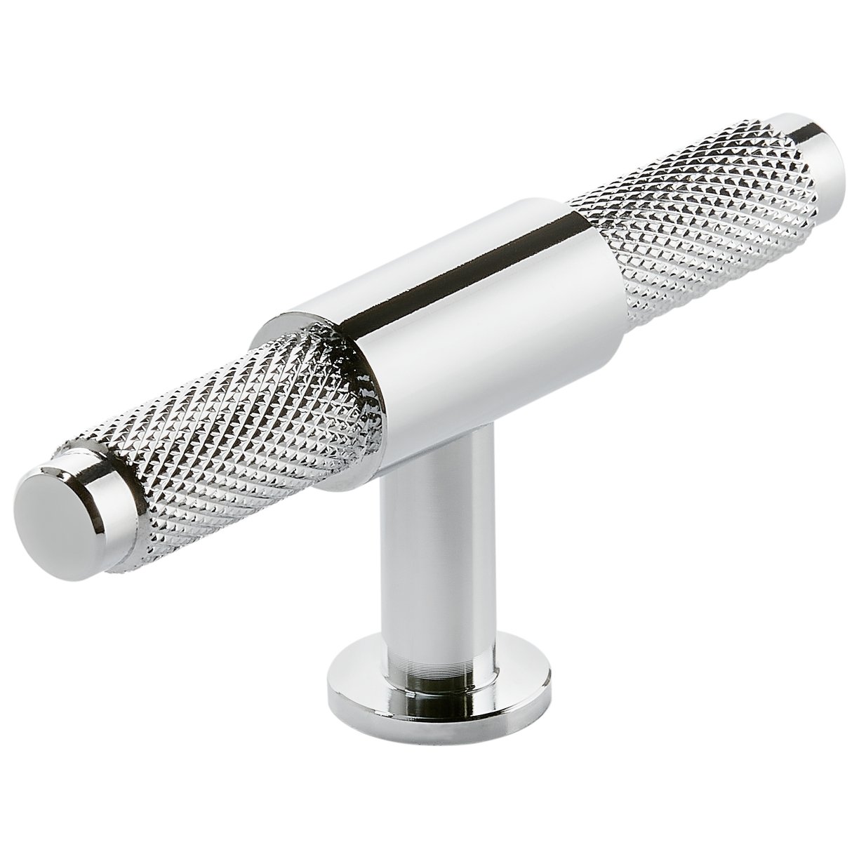 Knurled T Bar 95mm Handle Chrome