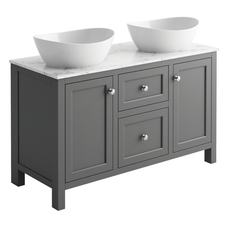 Montpelier 1200 Floor Standing Vanity Unit, Worktop & Counter Top Basins