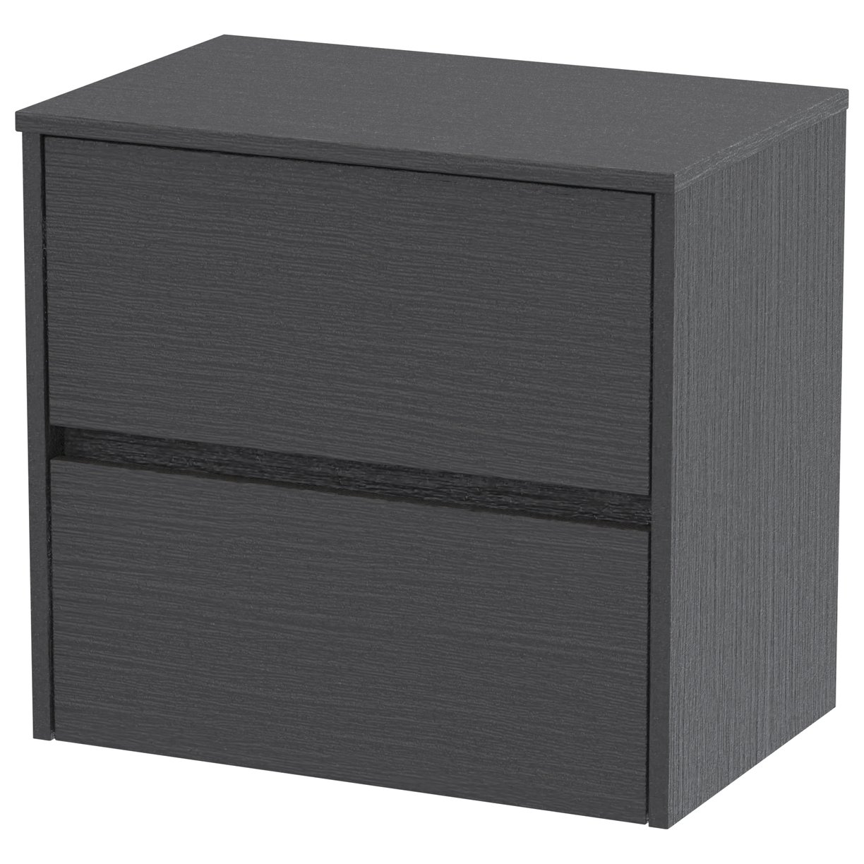 600mm W/H 2-Drawer Unit & Worktop - Graphite Grey Woodgrain
