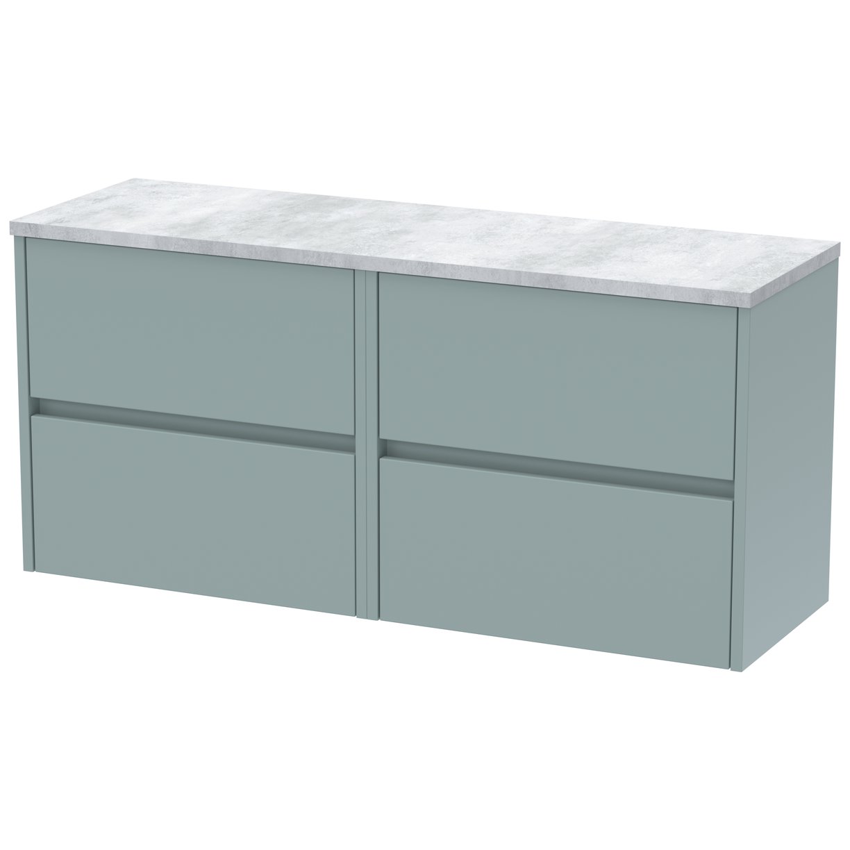 1200mm W/H 4-Drawer Unit & Laminate Top - Monument Grey