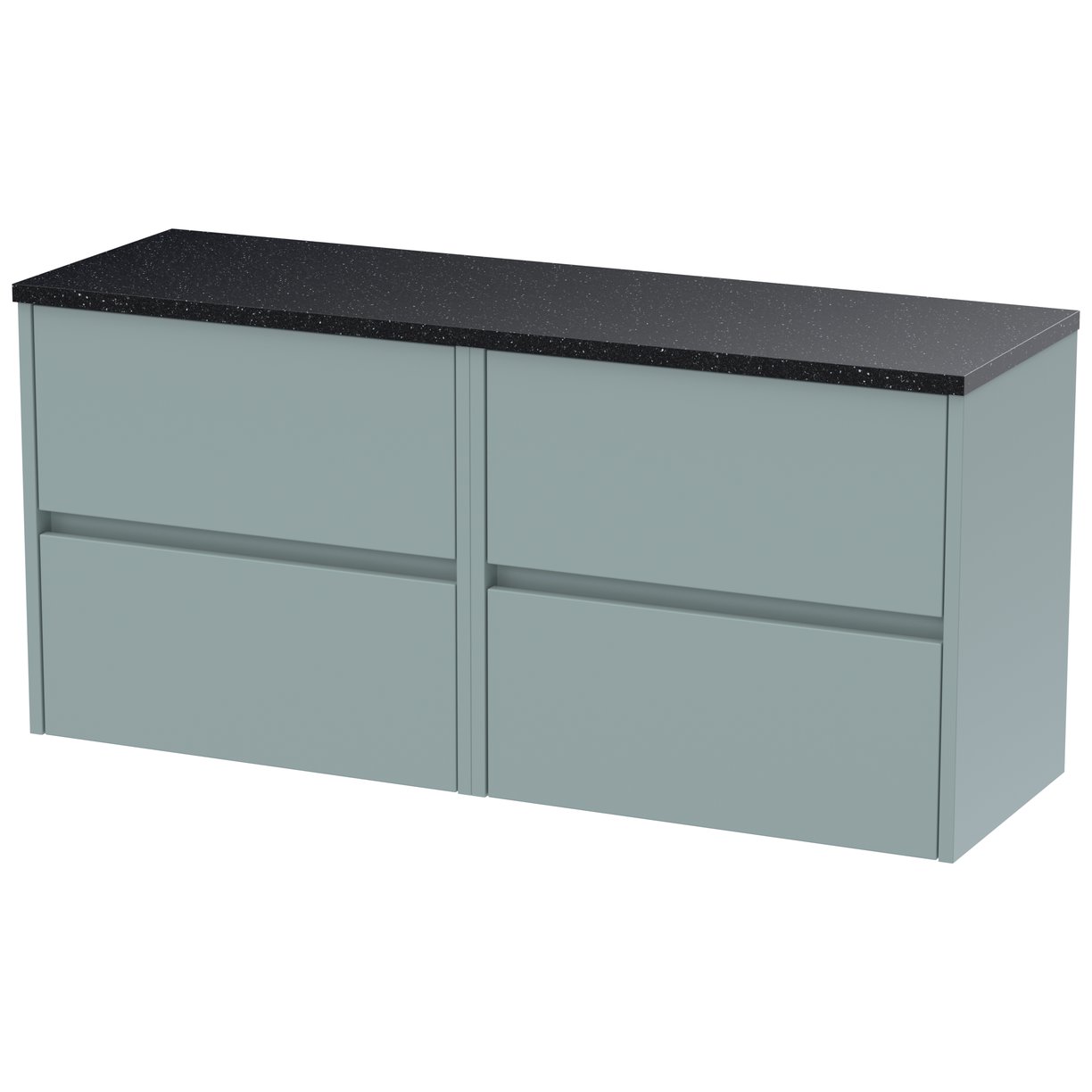 1200mm W/H 4-Drawer Unit & Laminate Top - Monument Grey