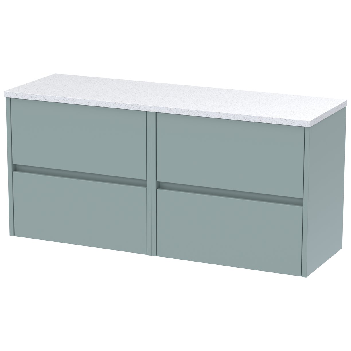 1200mm W/H 4-Drawer Unit & Laminate Top - Monument Grey