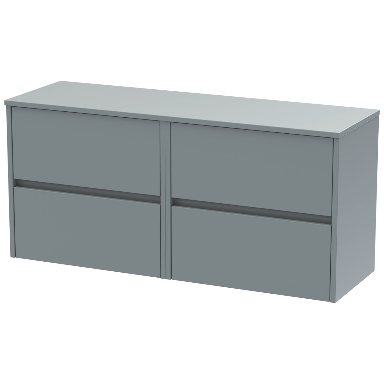 1200mm W/H 4-Drawer Unit & Worktop - Monument Grey