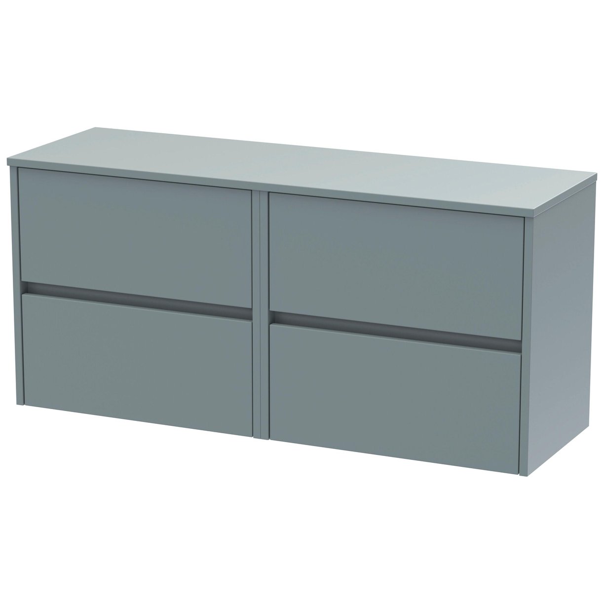 1200mm W/H 4-Drawer Unit & Worktop - Monument Grey