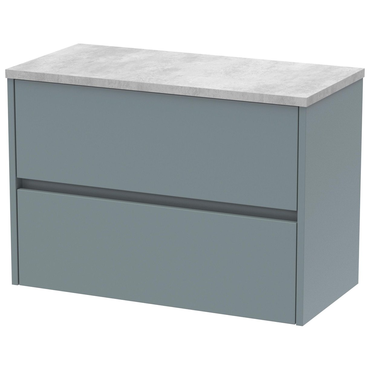 800mm W/H 2-Drawer Unit & Worktop - Monument Grey