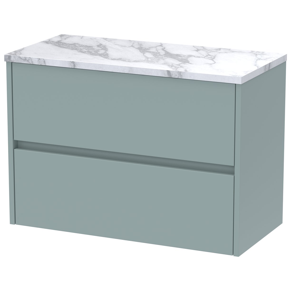 800mm W/H 2-Drawer Unit & Worktop - Monument Grey