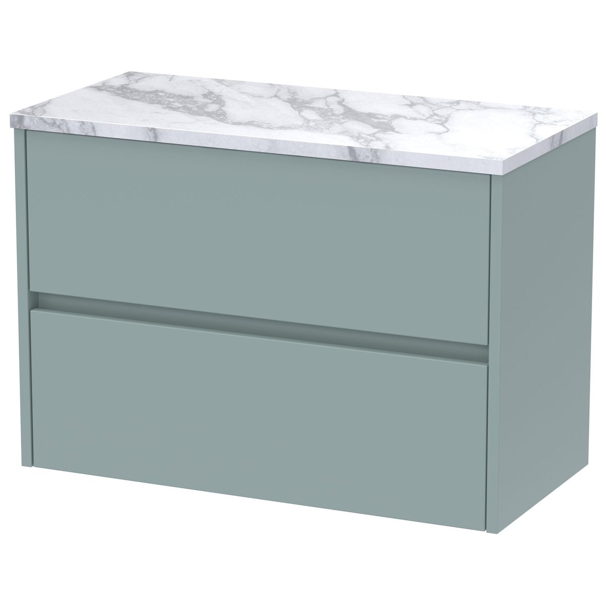 800mm W/H 2-Drawer Unit & Worktop - Monument Grey