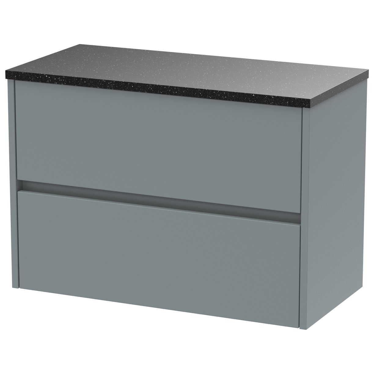 800mm W/H 2-Drawer Unit & Worktop - Monument Grey