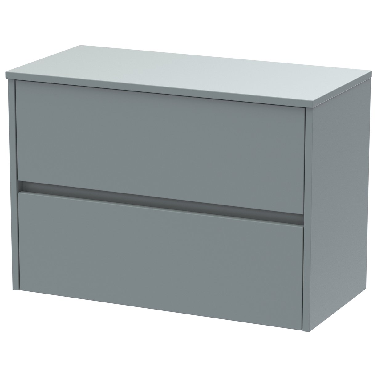 800mm W/H 2-Drawer Unit & Worktop - Monument Grey