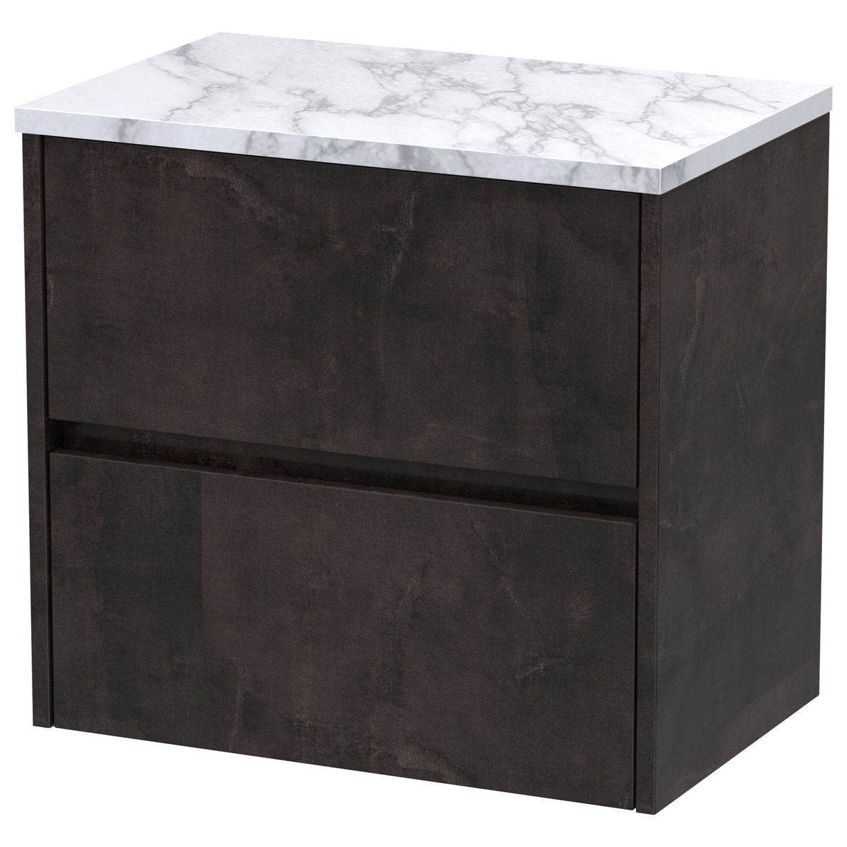 600mm W/H 2-Drawer Unit & Worktop - Metallic Slate
