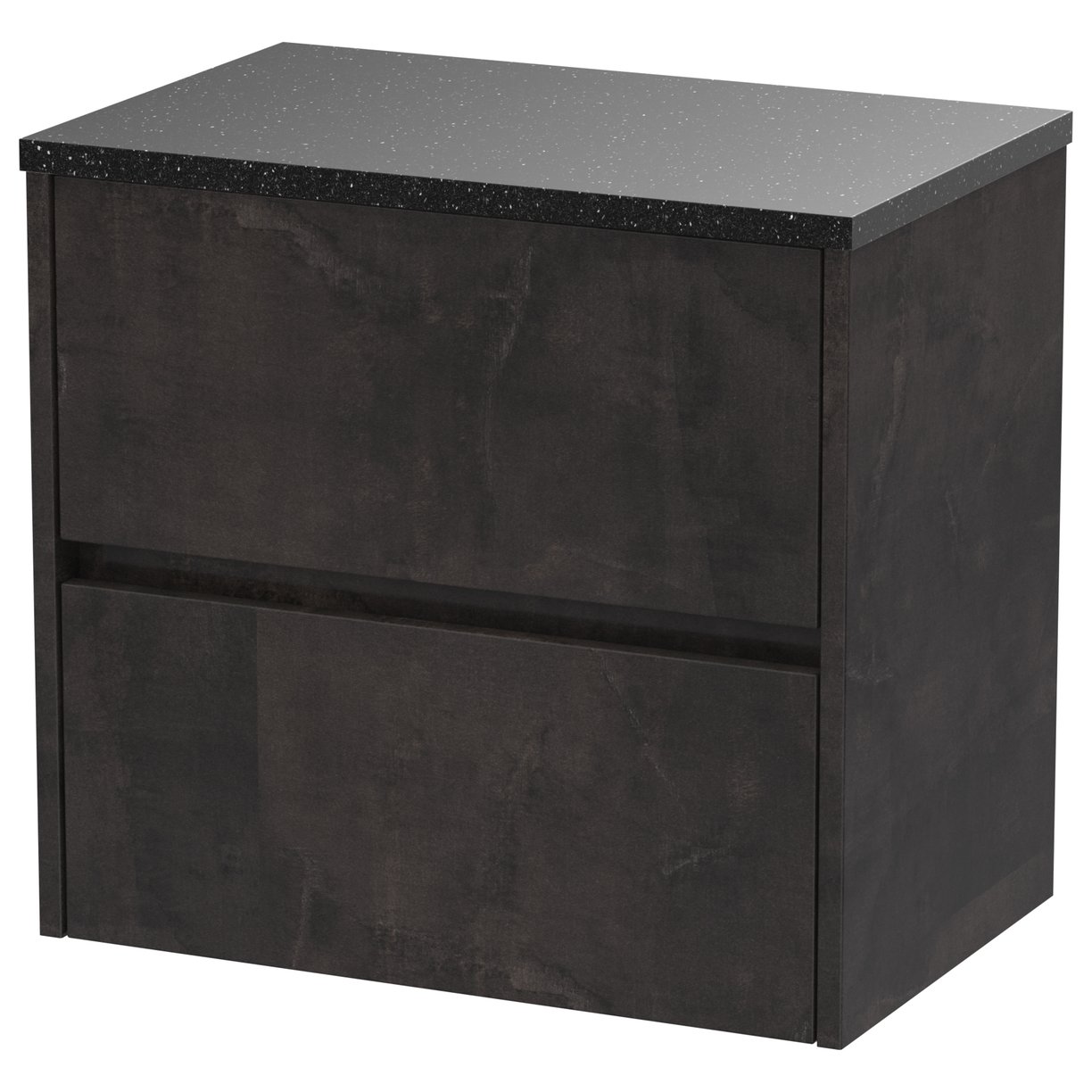 600mm W/H 2-Drawer Unit & Worktop - Metallic Slate