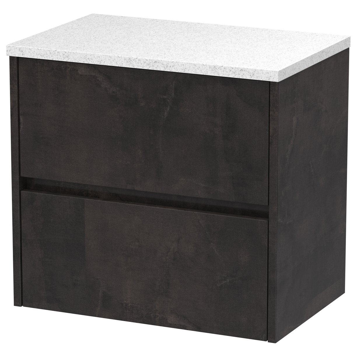 600mm W/H 2-Drawer Unit & Worktop - Metallic Slate