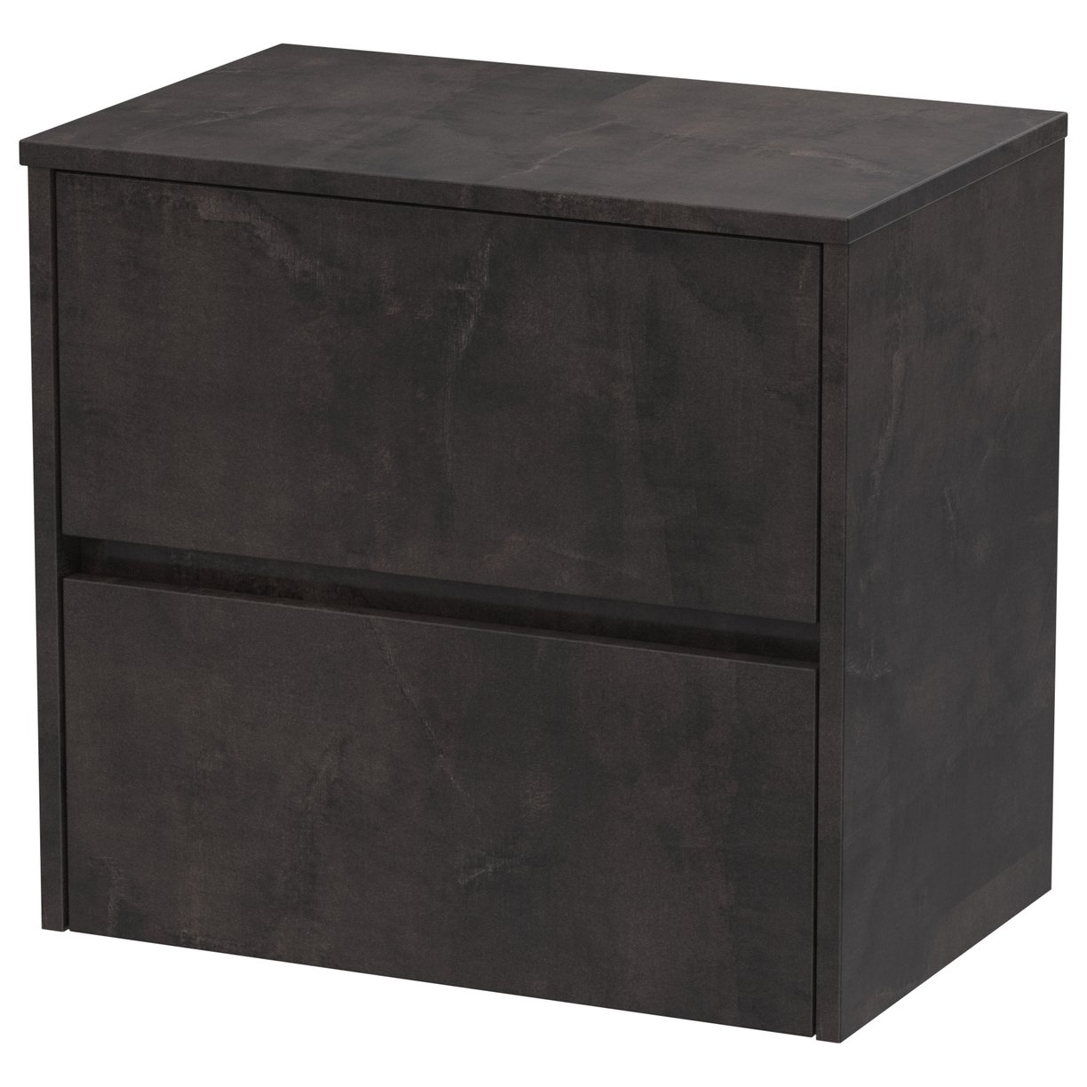 600mm W/H 2-Drawer Unit & Worktop - Metallic Slate
