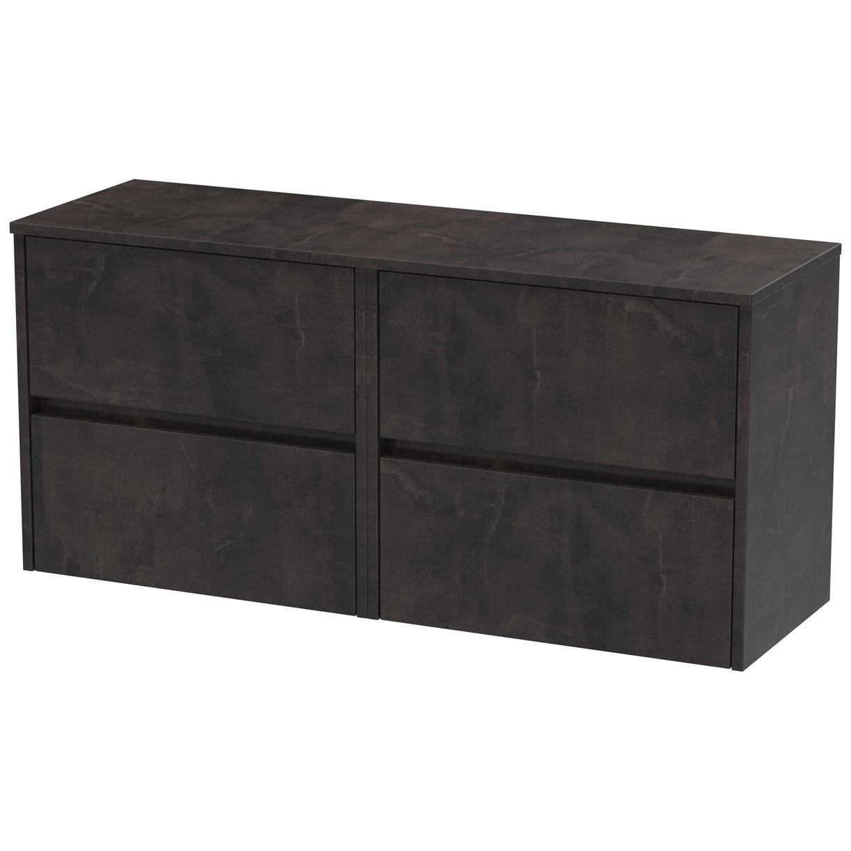 1200mm W/H 4-Drawer Unit & Worktop - Metallic Slate