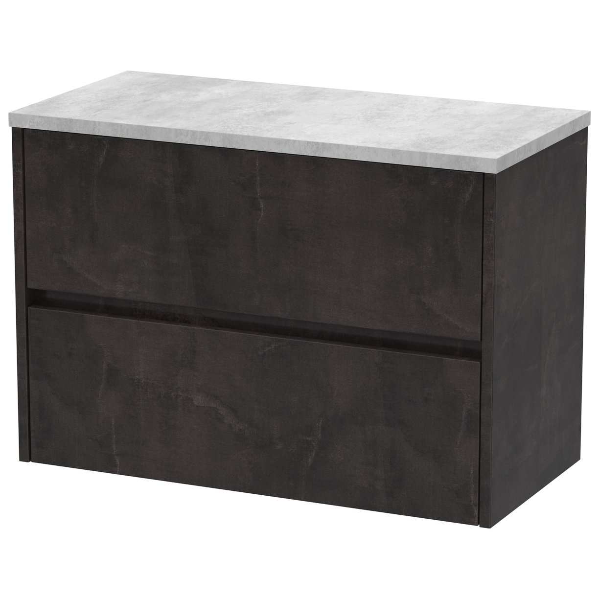 800mm W/H 2-Drawer Unit & Worktop - Metallic Slate