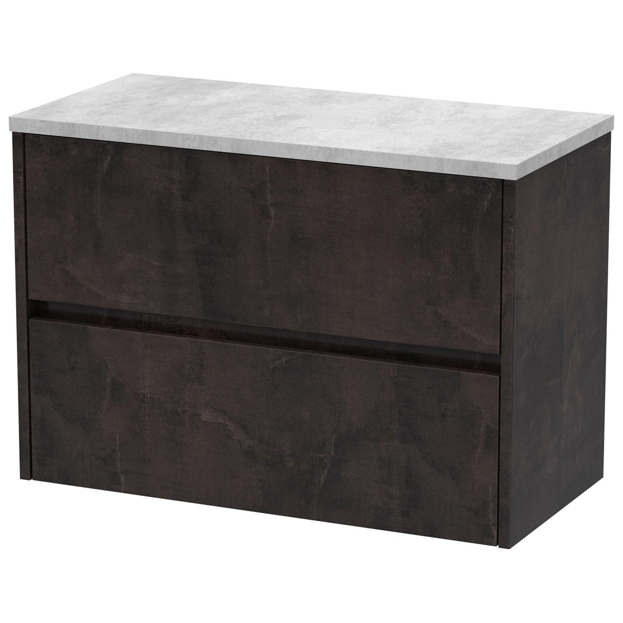 800mm W/H 2-Drawer Unit & Worktop - Metallic Slate