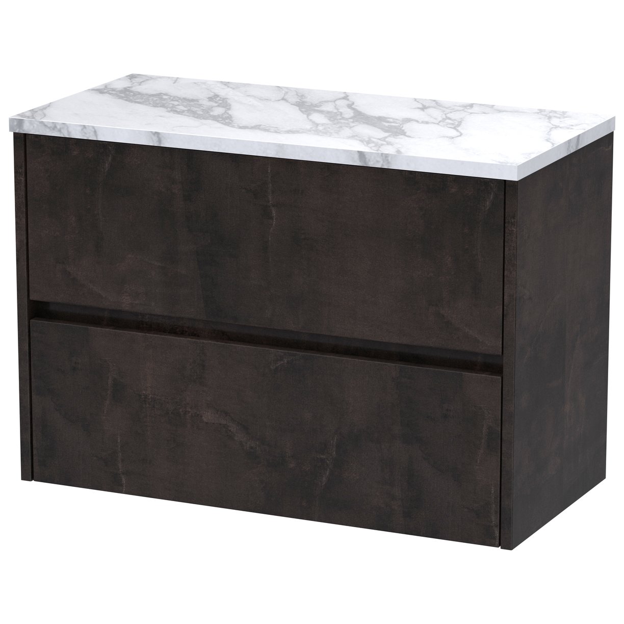 800mm W/H 2-Drawer Unit & Worktop - Metallic Slate