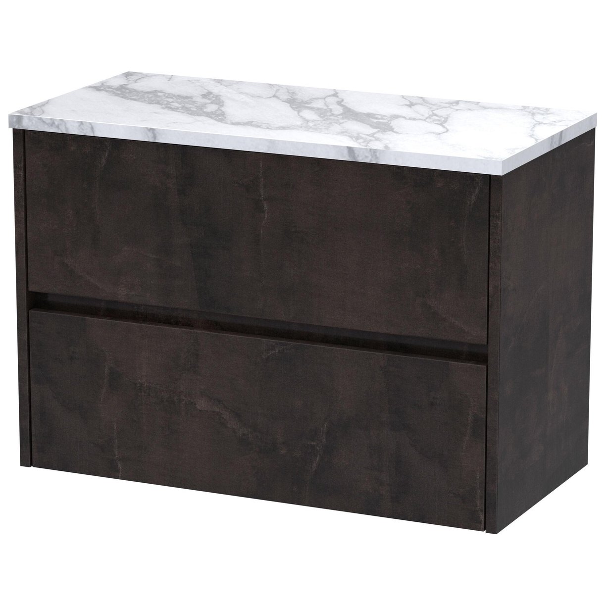 800mm W/H 2-Drawer Unit & Worktop - Metallic Slate