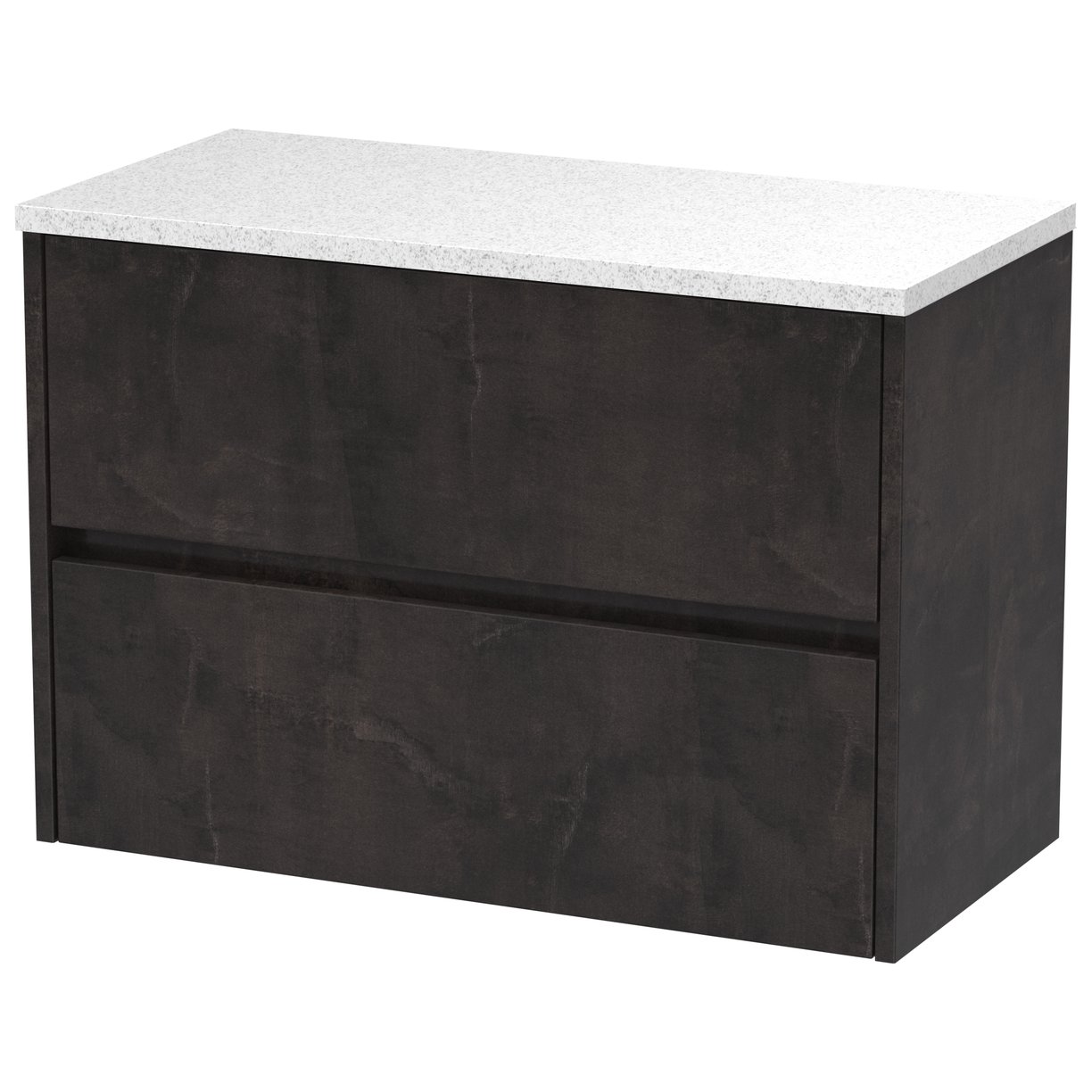 800mm W/H 2-Drawer Unit & Worktop - Metallic Slate