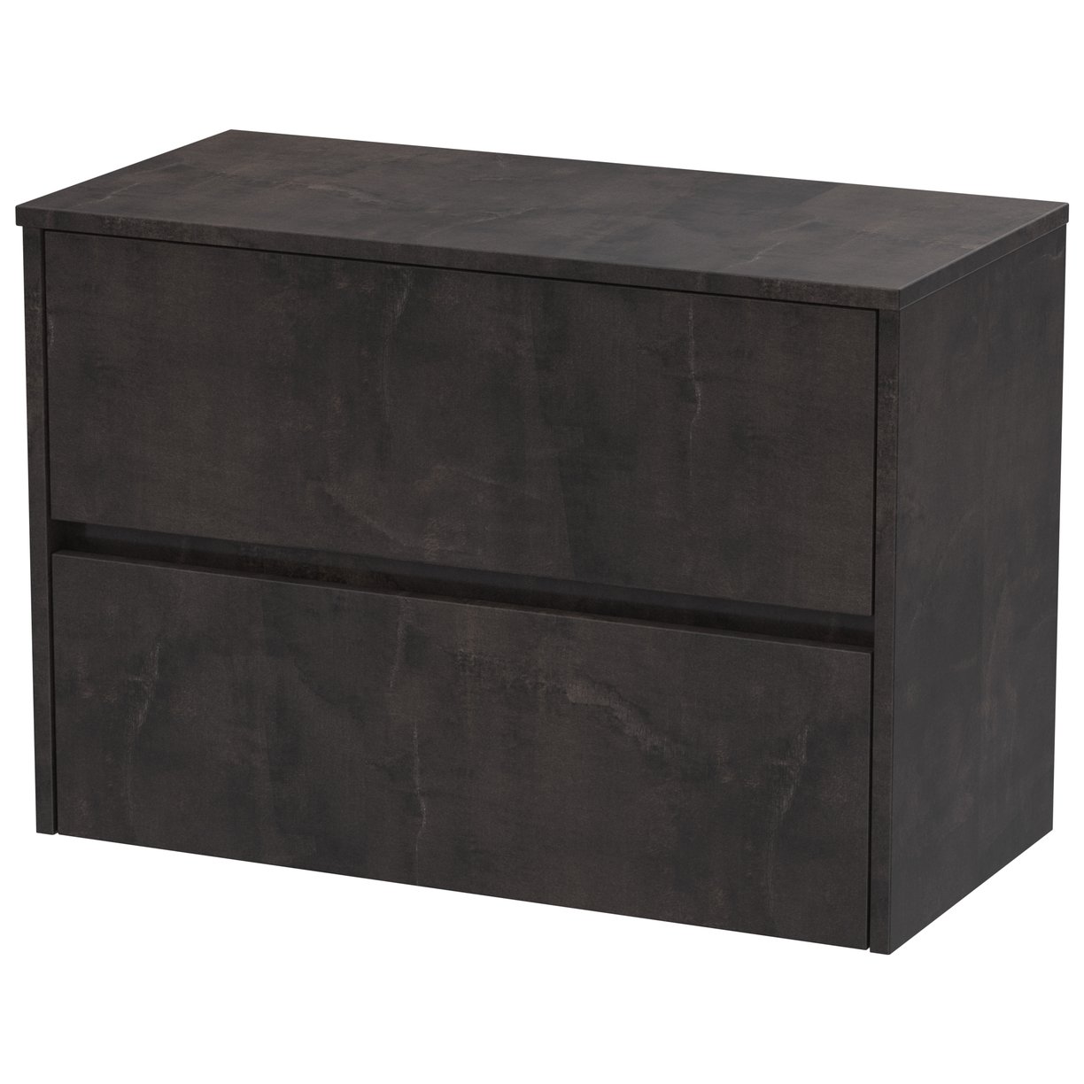 800mm W/H 2-Drawer Unit & Worktop - Metallic Slate