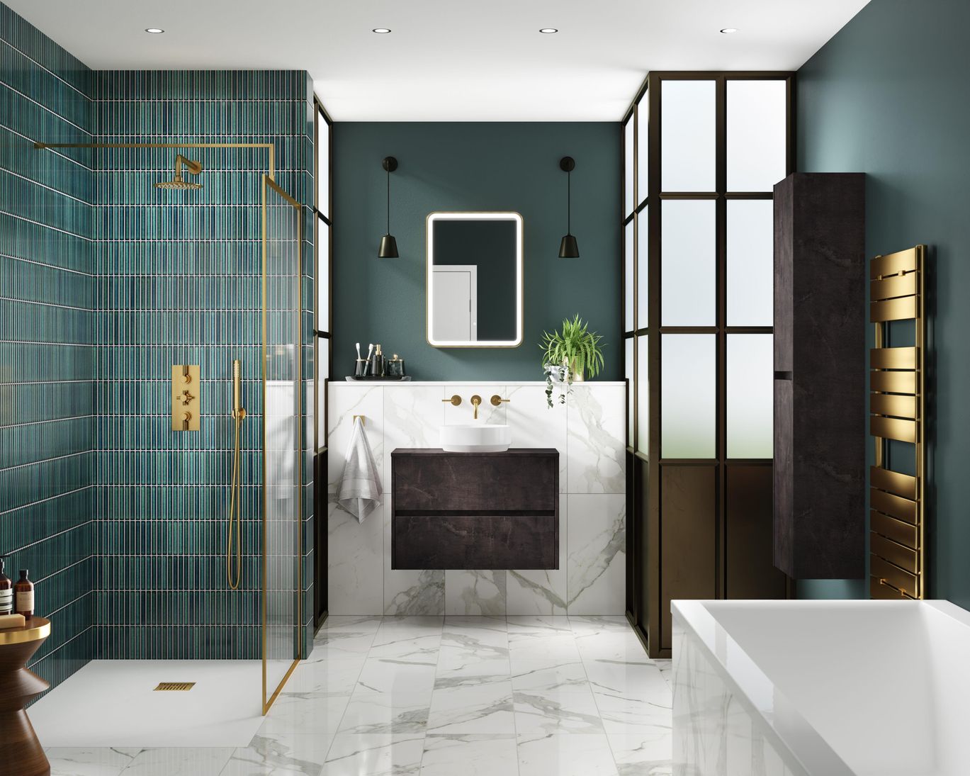 800mm W/H 2-Drawer Unit & Worktop - Metallic Slate