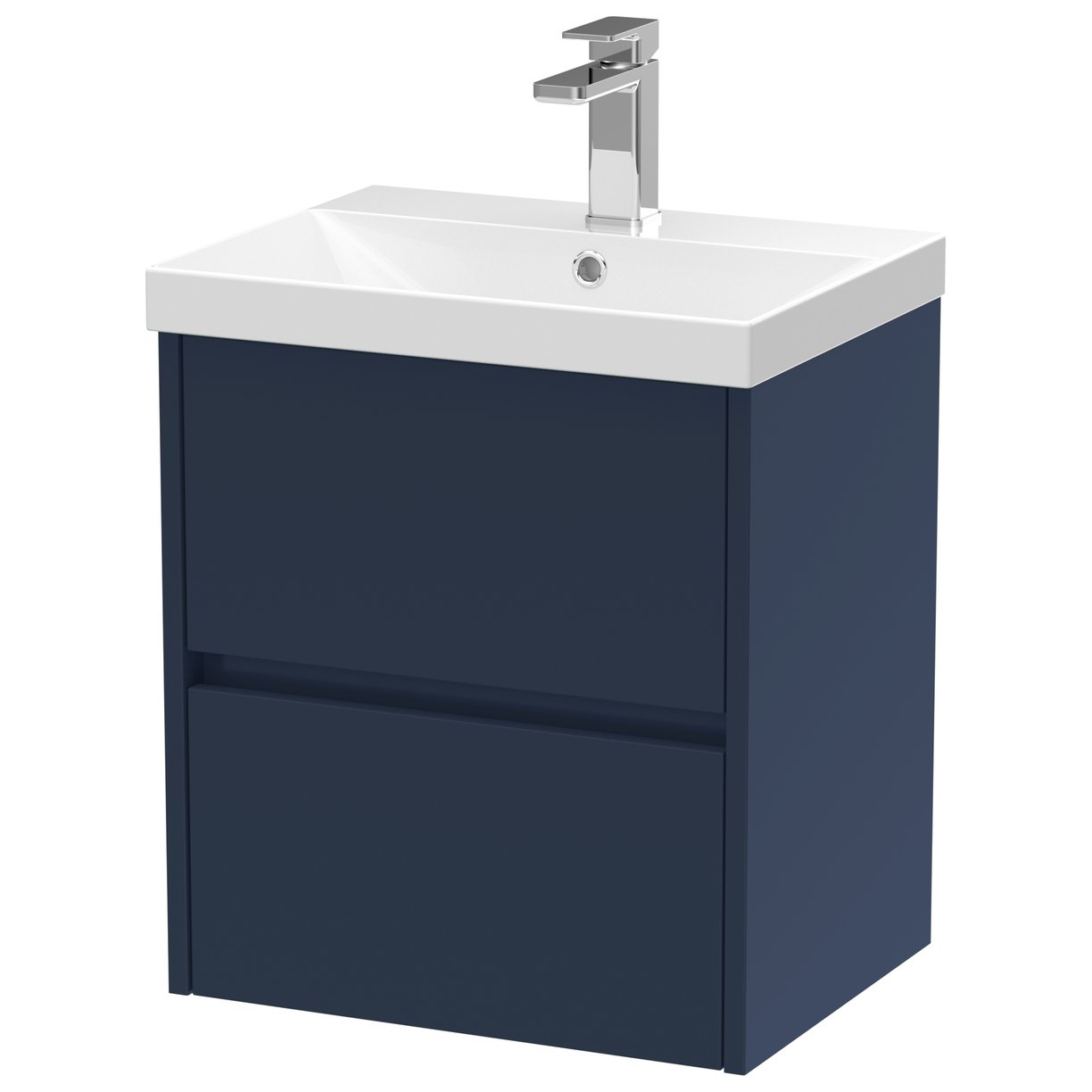 500mm W/H 2-Drawer Unit & Basin 3 - Indigo Blue