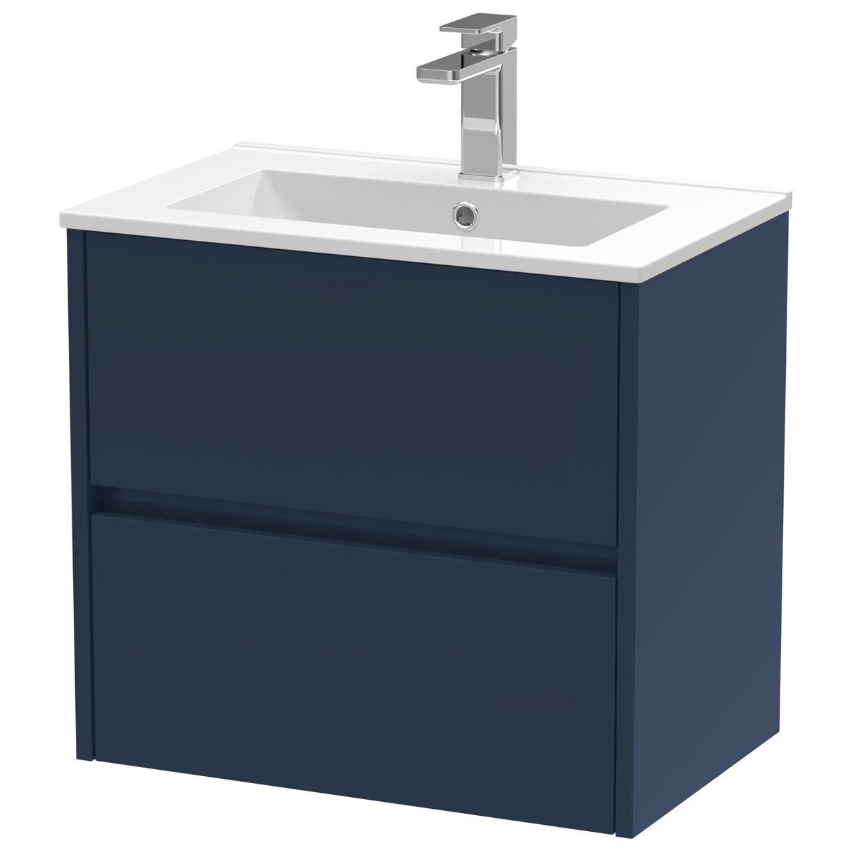 600mm W/H 2-Drawer Unit & Basin 2 - Indigo Blue