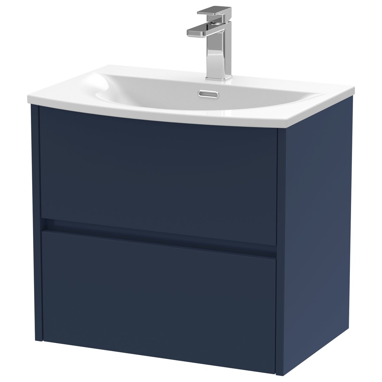 600mm W/H 2-Drawer Unit & Basin 4 - Indigo Blue