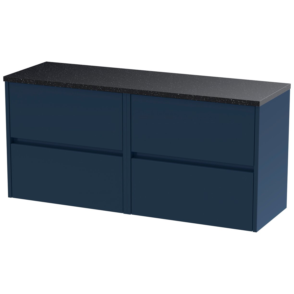 1200mm W/H 4-Drawer Unit & Laminate Top - Indigo Blue