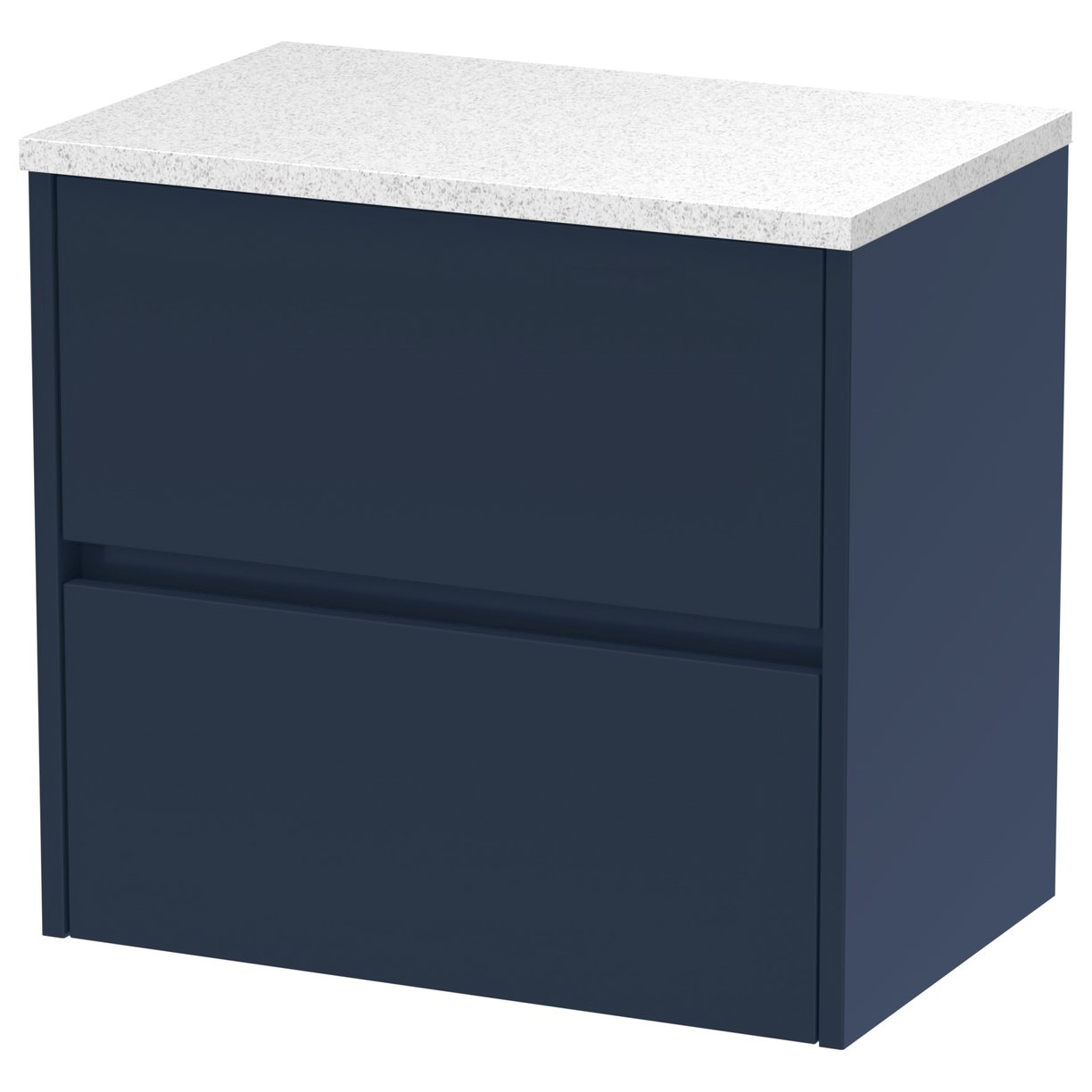 600mm W/H 2-Drawer Unit & Worktop - Indigo Blue
