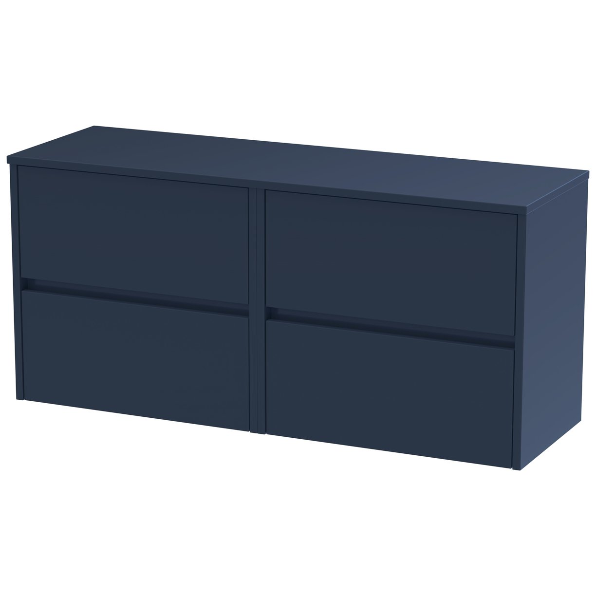 1200mm W/H 4-Drawer Unit & Worktop - Indigo Blue