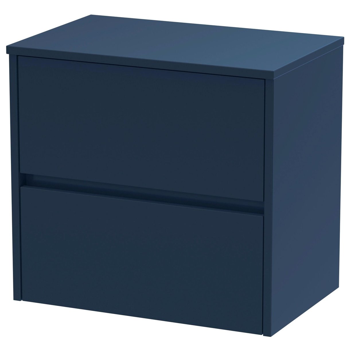 600mm W/H 2-Drawer Unit & Worktop - Indigo Blue