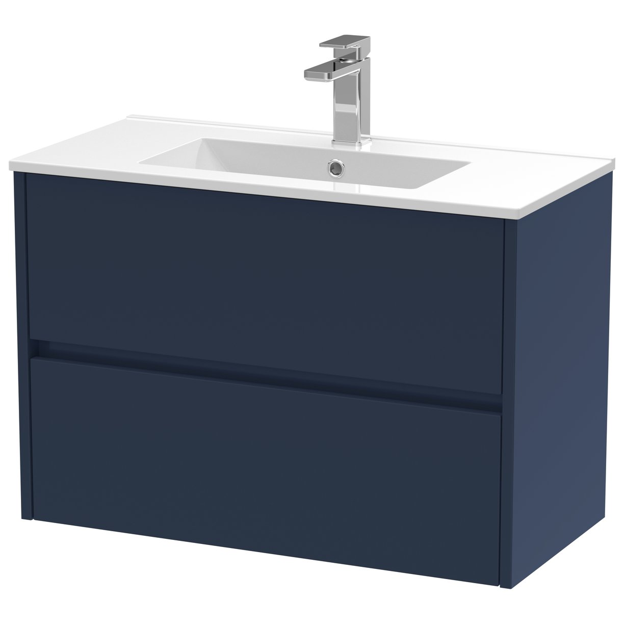 800mm W/H 2-Drawer Unit & Basin 2 - Indigo Blue