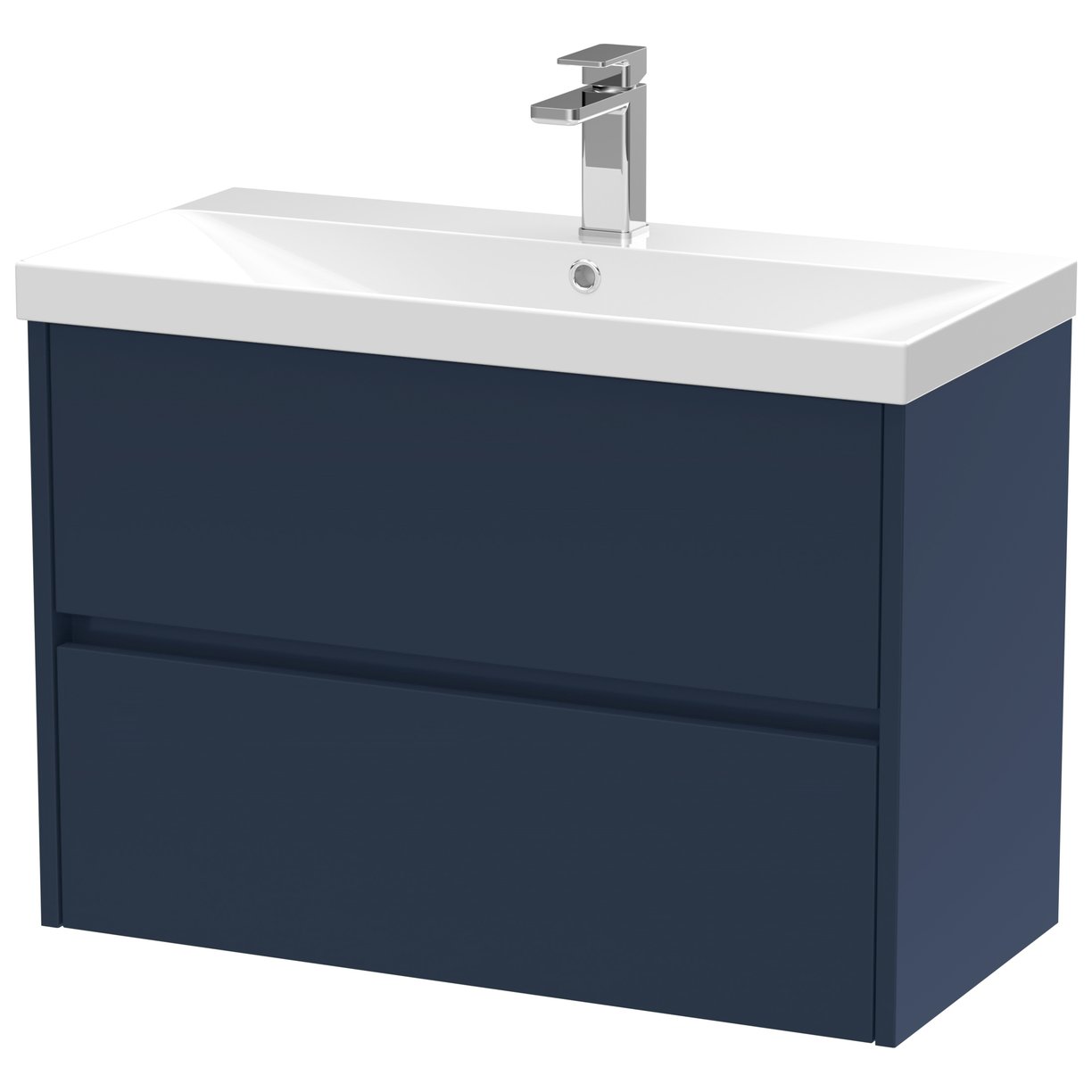 800mm W/H 2-Drawer Unit & Basin 3 - Indigo Blue