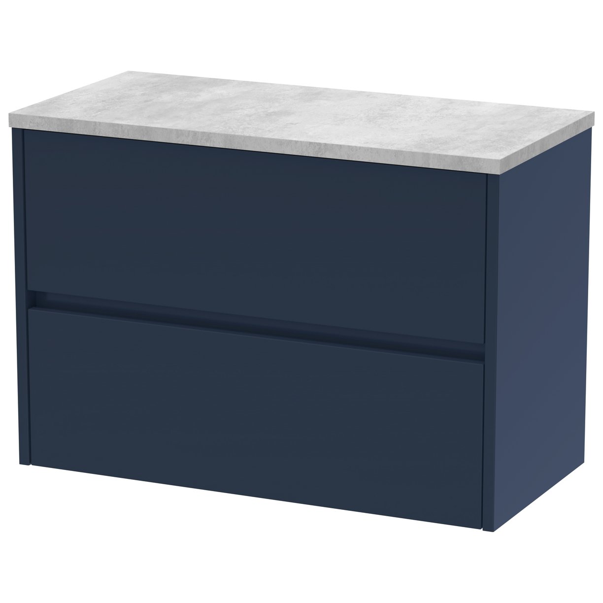 800mm W/H 2-Drawer Unit & Worktop - Indigo Blue