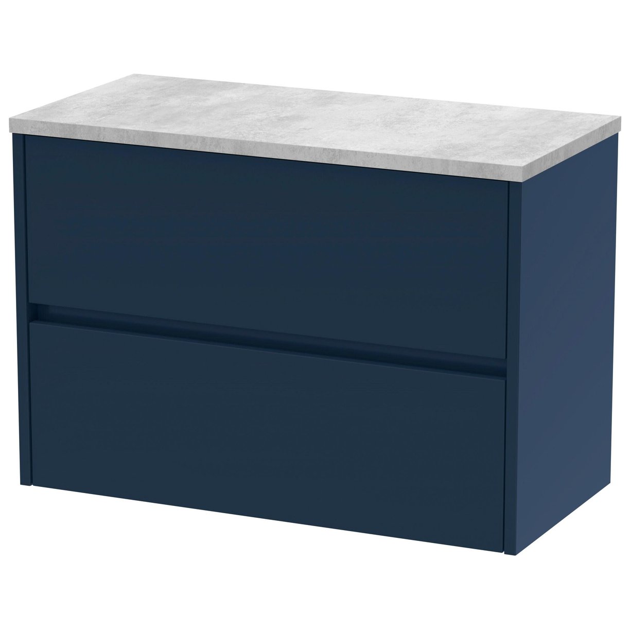 800mm W/H 2-Drawer Unit & Worktop - Indigo Blue