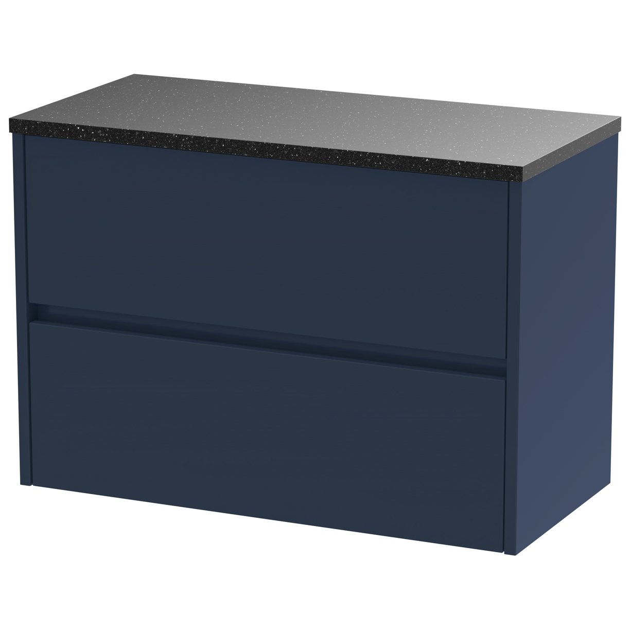 800mm W/H 2-Drawer Unit & Worktop - Indigo Blue